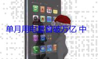 单月用电量首破万亿 中国经济“电”力全开彰显韧性